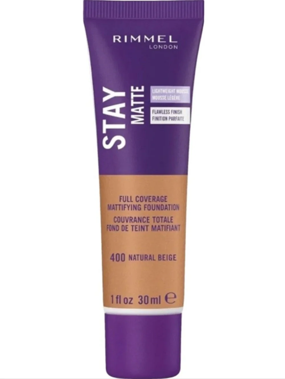 Rimmel London Stay Matte Liquid Foundation, 400 Natural Beige